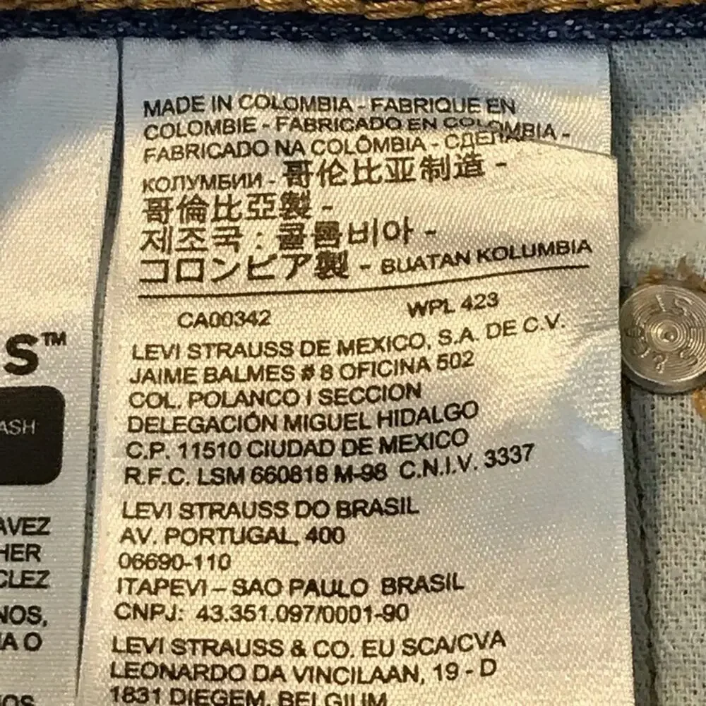 Levi’s 517 38X29 Dark Wash Bootcut Cotton/Polyester Blend Denim Jeans